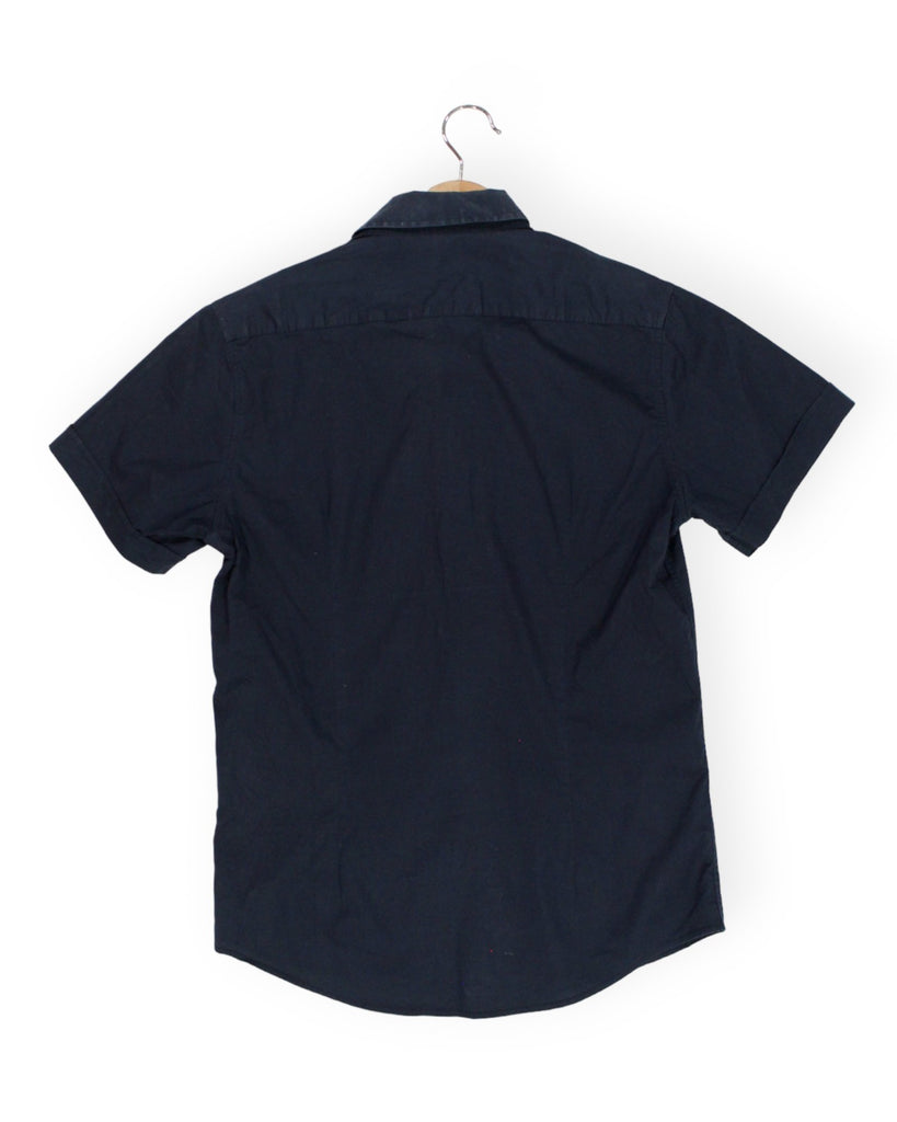 Camicia Blu Slim Mezze Maniche - SecondChancy