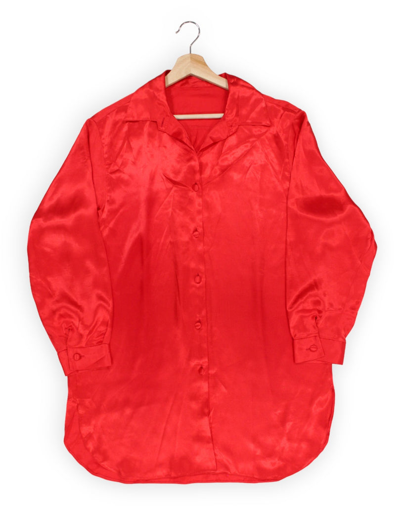 Camicia in Raso Rossa - SecondChancy